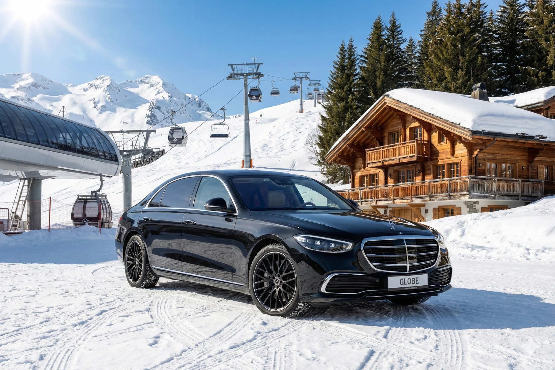 transfert privé et service de limousine vers les stations de ski (alpes et suisse)