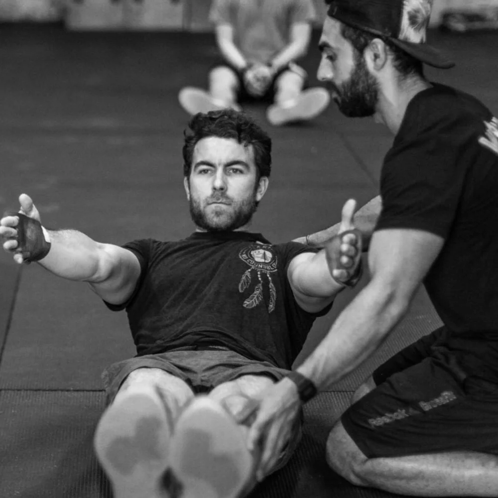 Concetrated triathlete grayscale