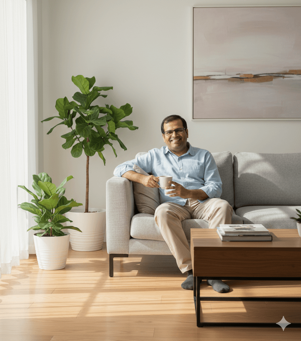 Dynamic picture of a cyclist riding downhill