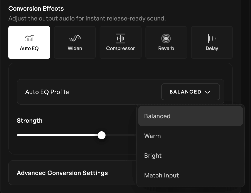 Vocal conversion effects