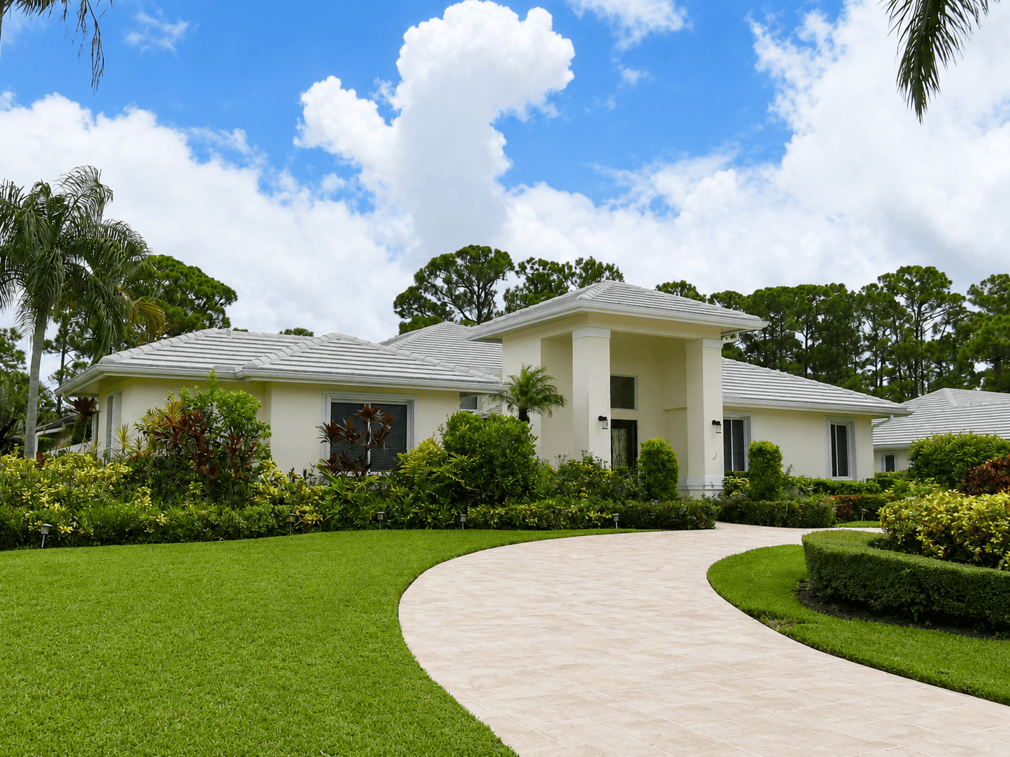 1995 New Roof Construction in Reserve Plantation, PGA Village, Port St Lucie with Entegra Flat Broomswept Tile in Natural Gray