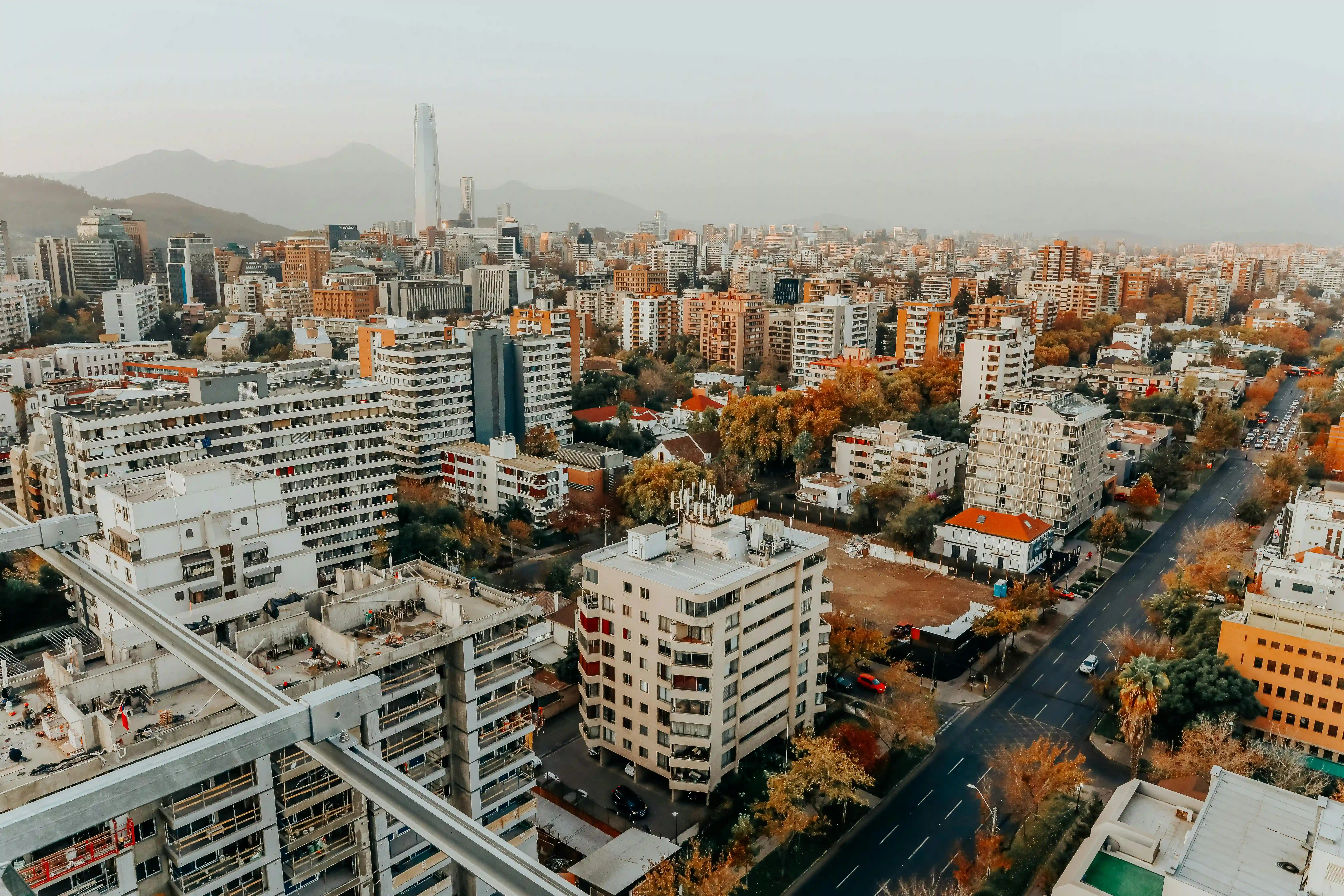 Şili'nin başkenti Santiago şehrinin bir görünümü