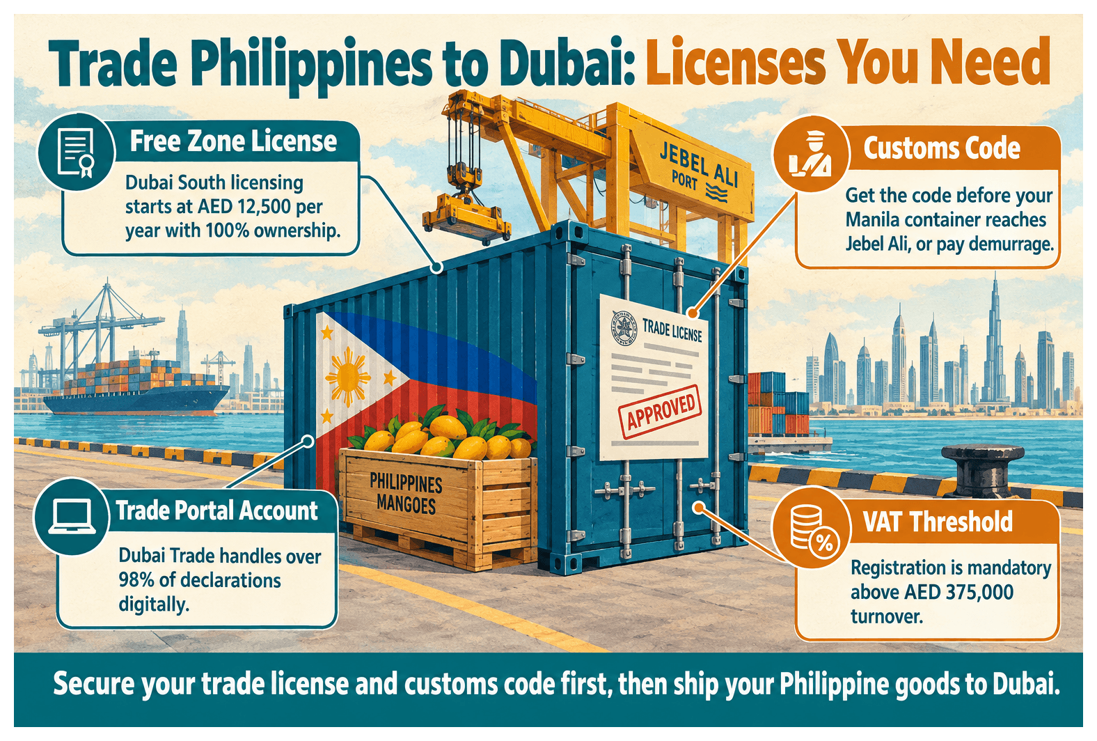 Infographic: Import and Export Between Philippines and Dubai: What License You Need