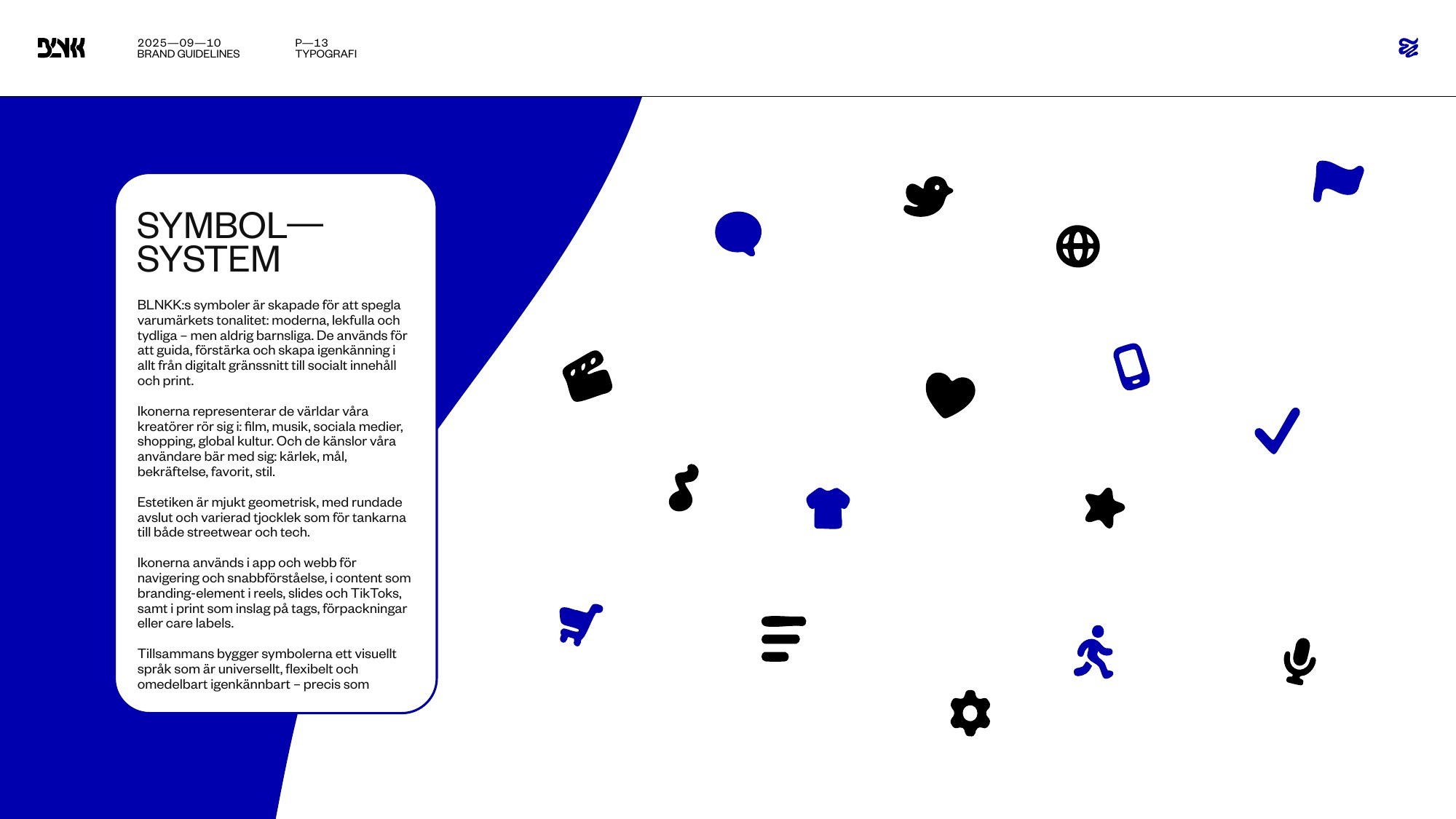 BLNKK collection of graphic symbols
