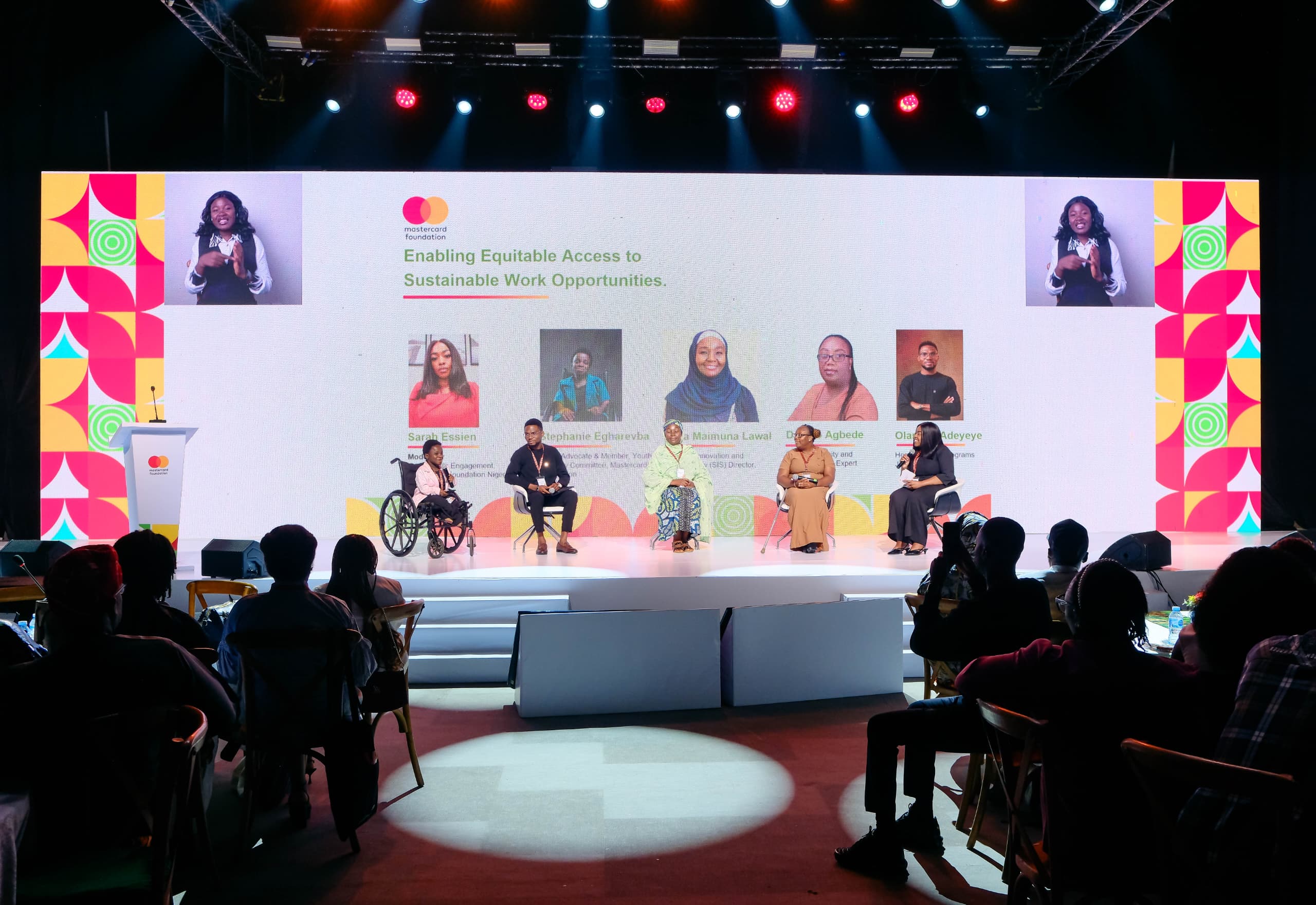 Stephanie Egharevba speaking for master card foundation 2025