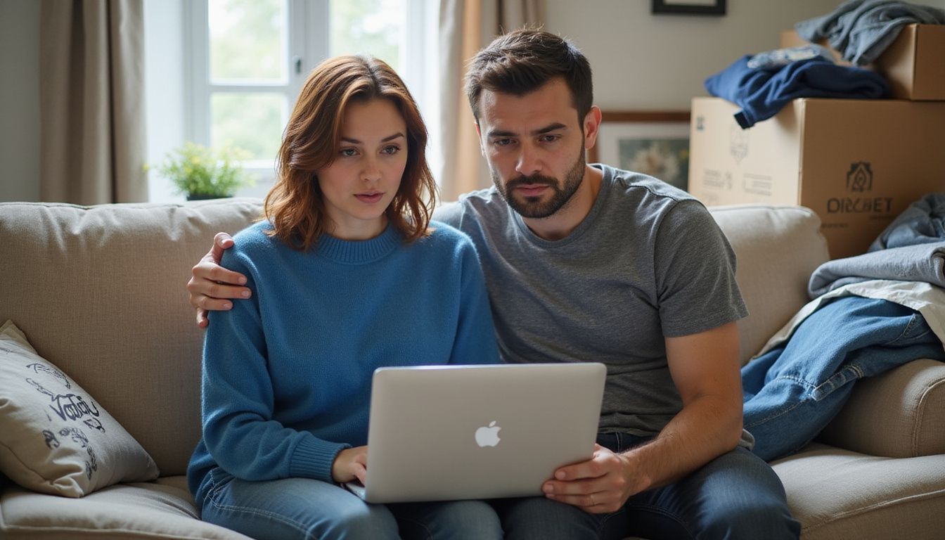 A couple experiences frustration while planning their last-minute trip.