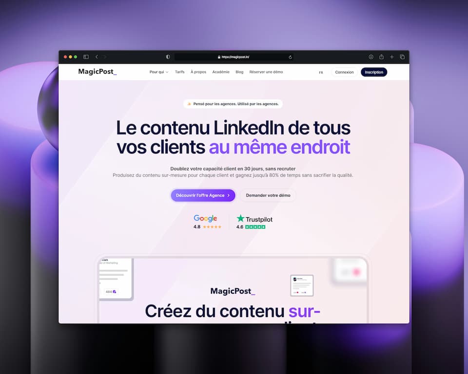 site multipage framer saas magicpost