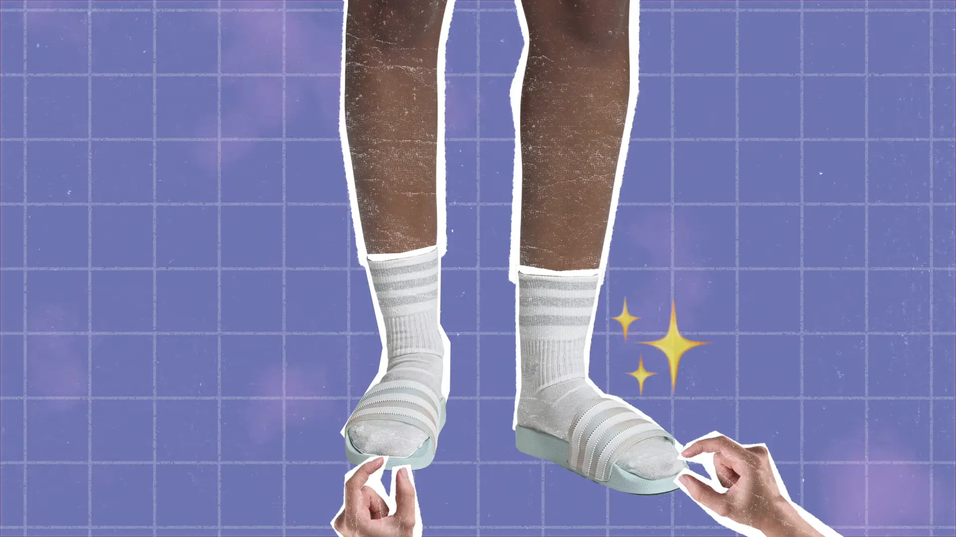slides on feet animation