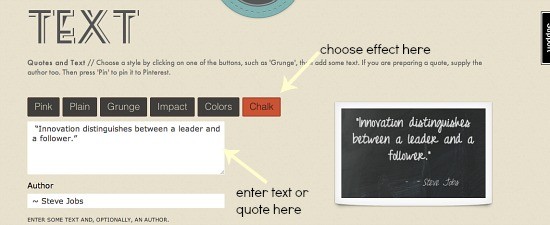 create a pinnable quote