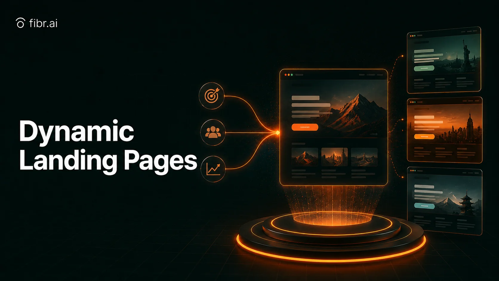 Dynamic landing pages with personalized content variations.