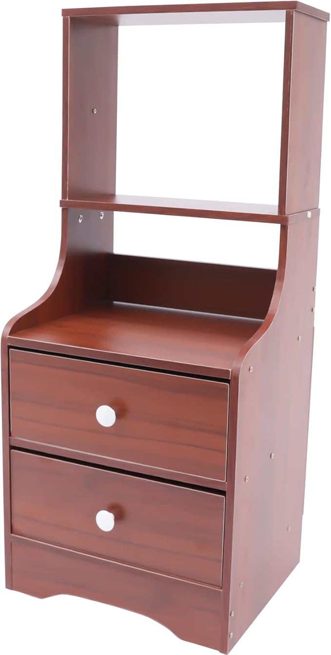 Burgundy nightstand – A stylish and functional furniture piece, perfect for any modern home.