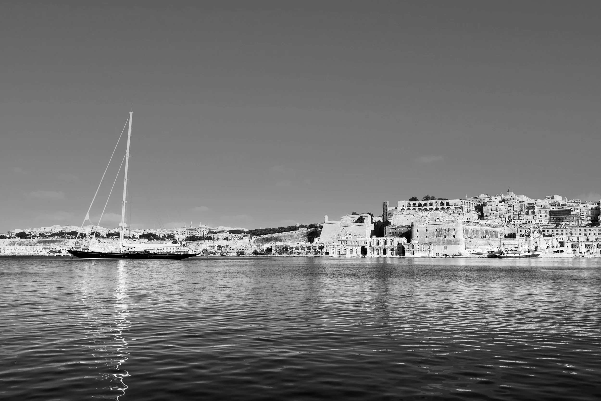 Water overlooking the city of Malta