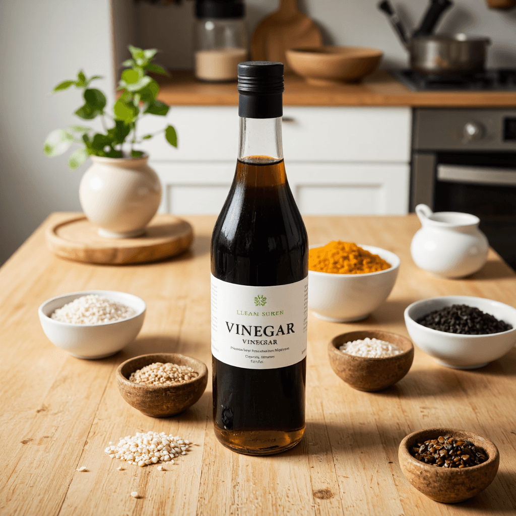 product photography of bottle of vinegar