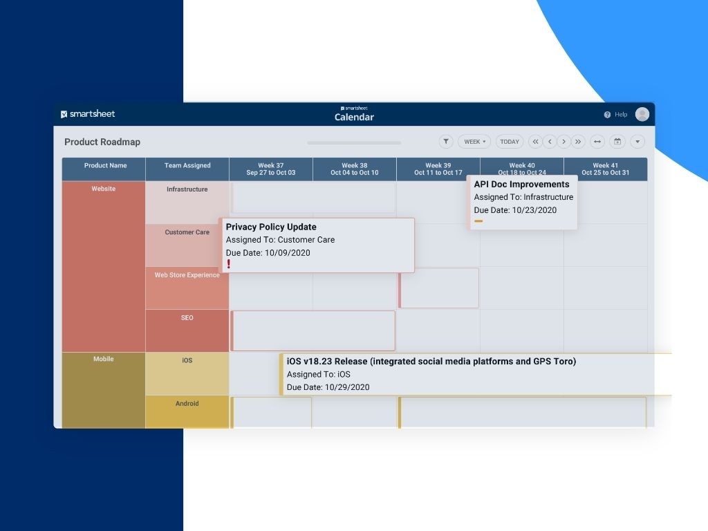 Webinar Calendar App Smartsheet