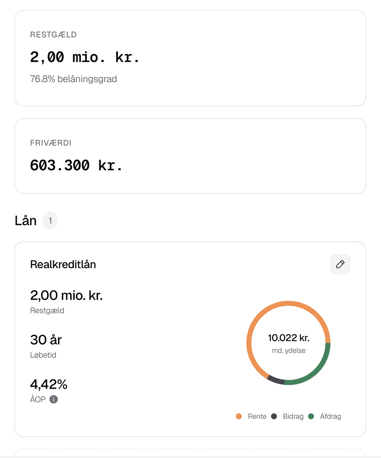 An image of Freelio's budget ui