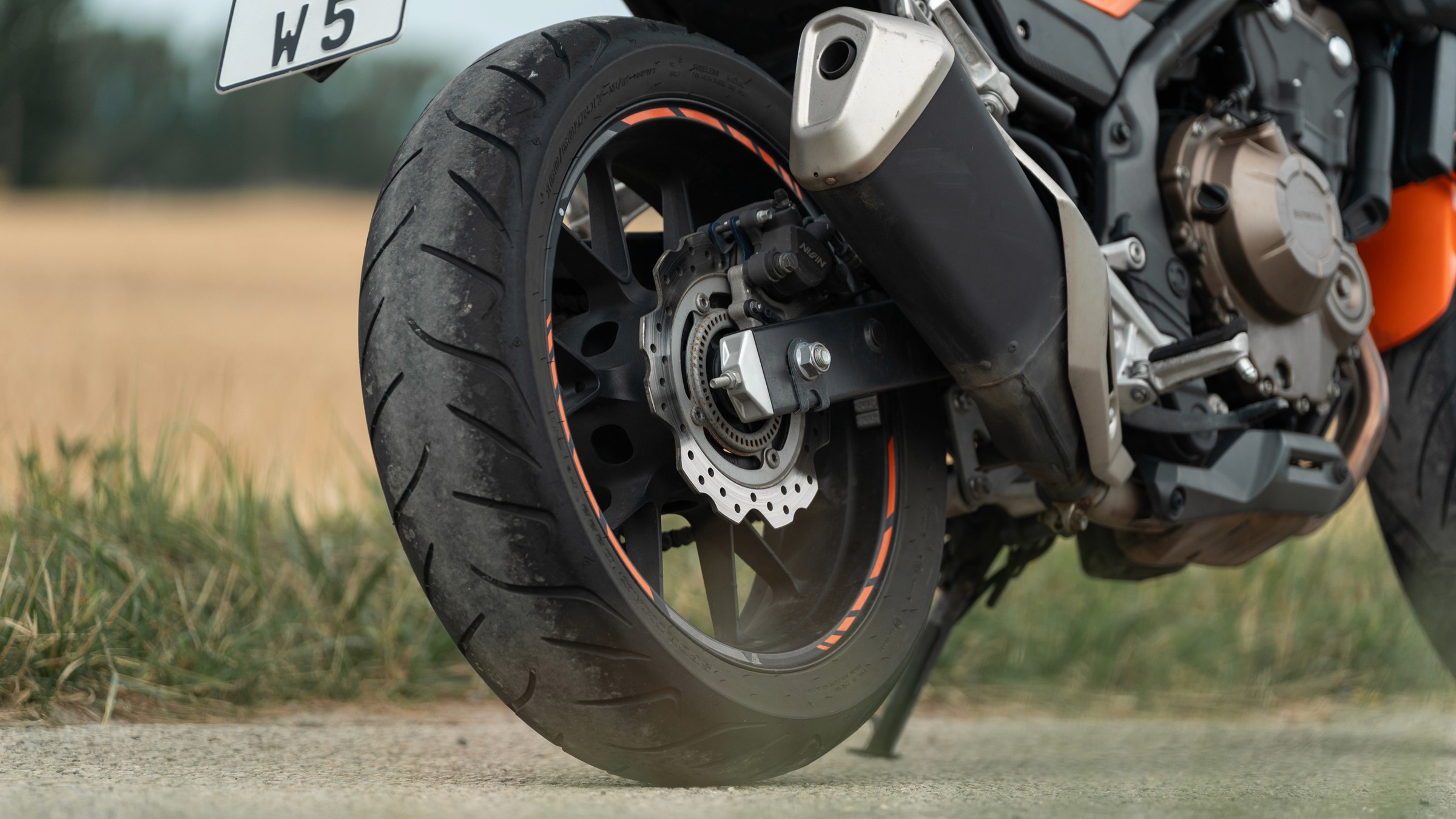 Detailshot Honda CB500F – optische Details des Fahrschulmotorrads, ideales Motorrad für deinen Führerschein in Neustadt bei Coburg und Rödental.