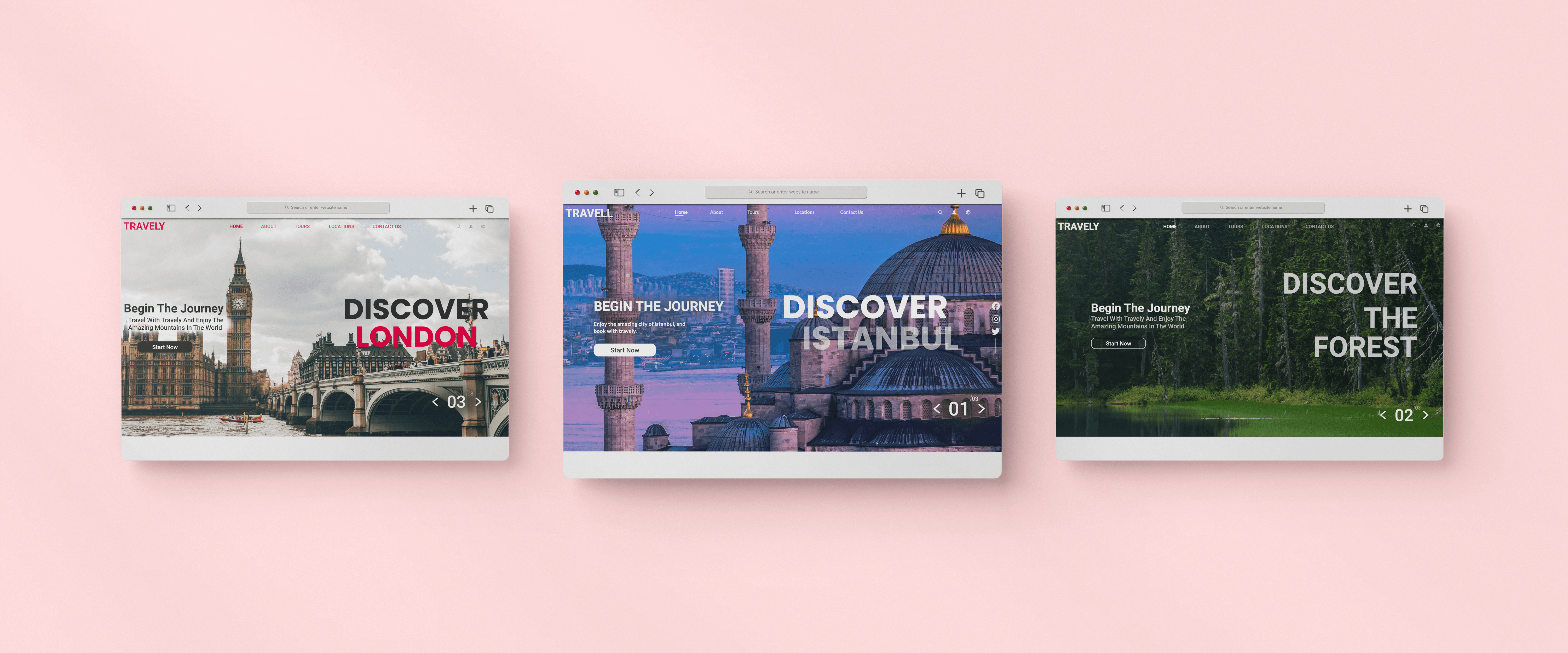 A mockup with 3 screens from jop portal app