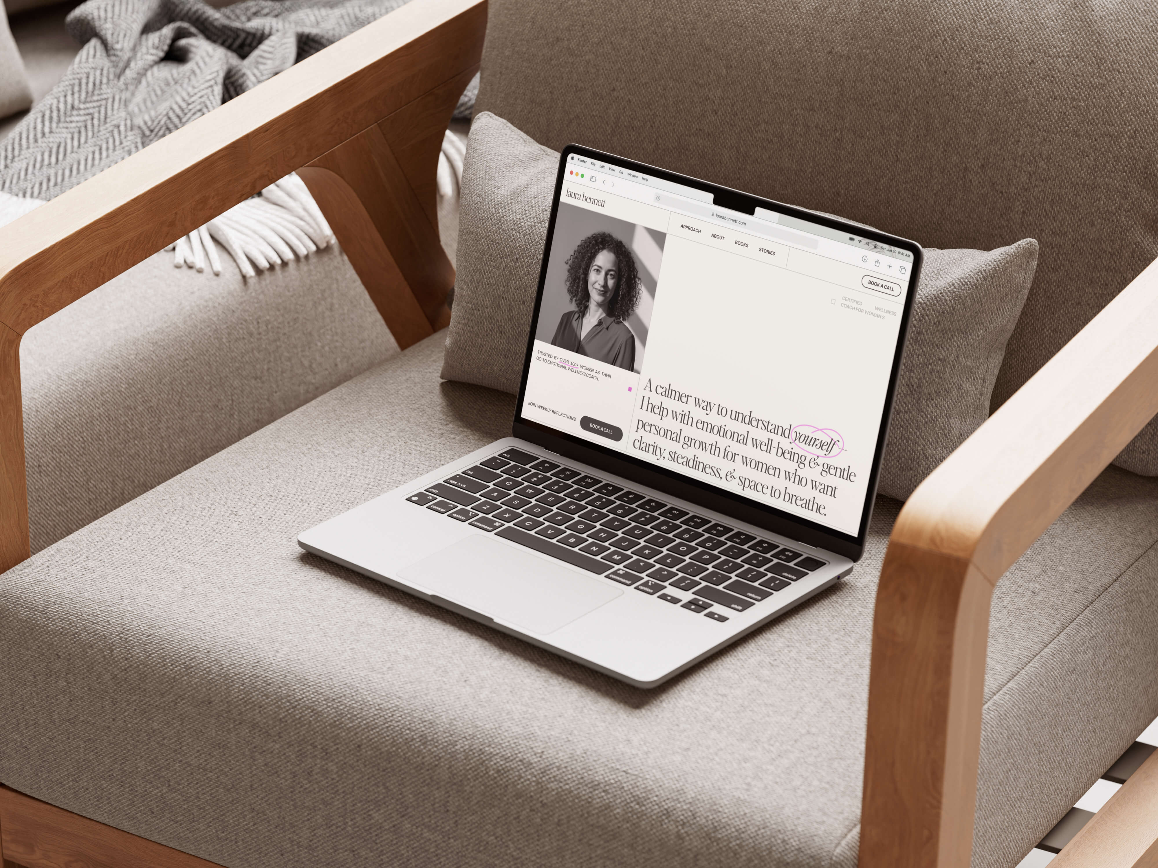 Macbook pro mockup of herosection