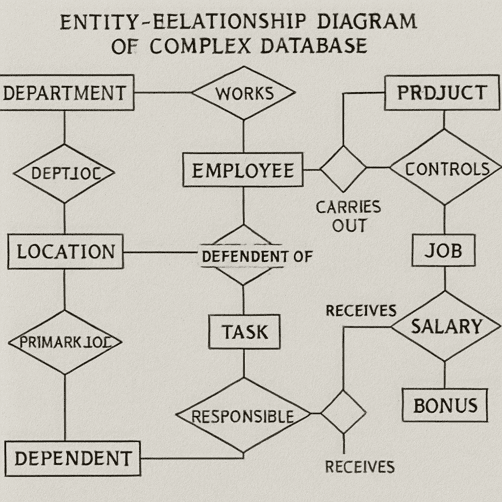 Entity-Relationship Diagram of Complex Database