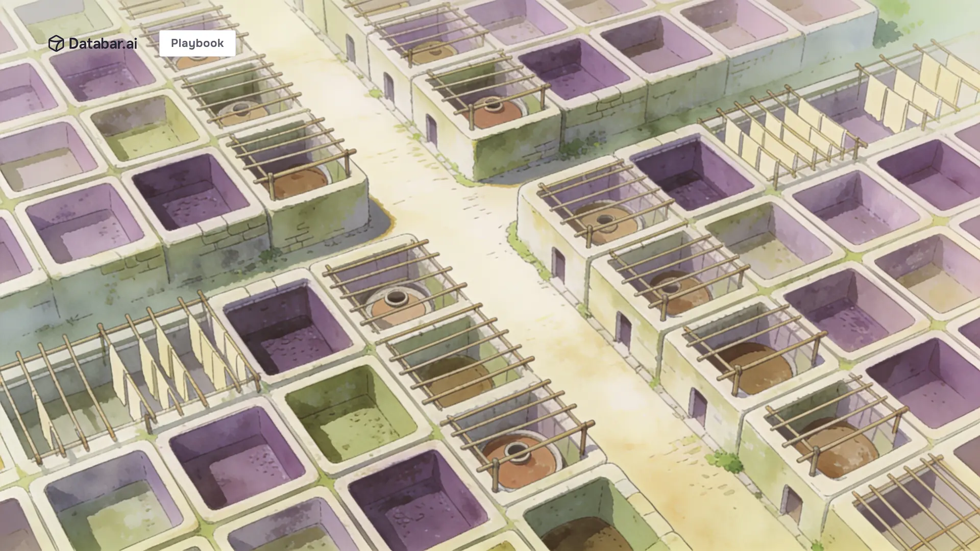 Aerial illustration of a modular kiln yard — building reusable Claude Code skills for GTM