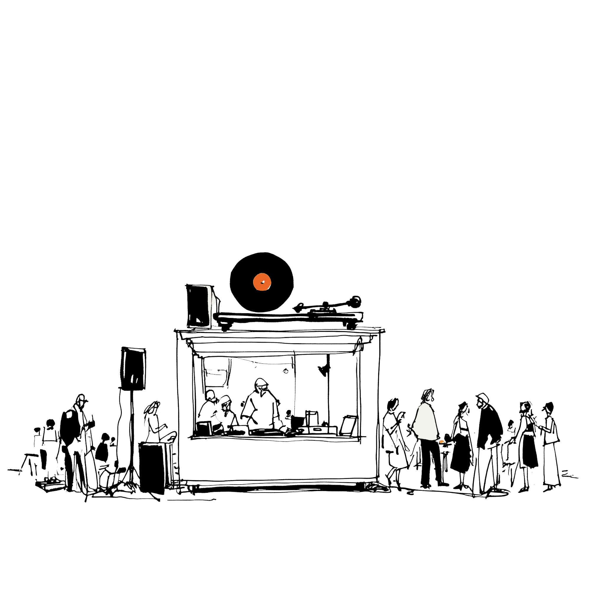 illustration of a dancing man