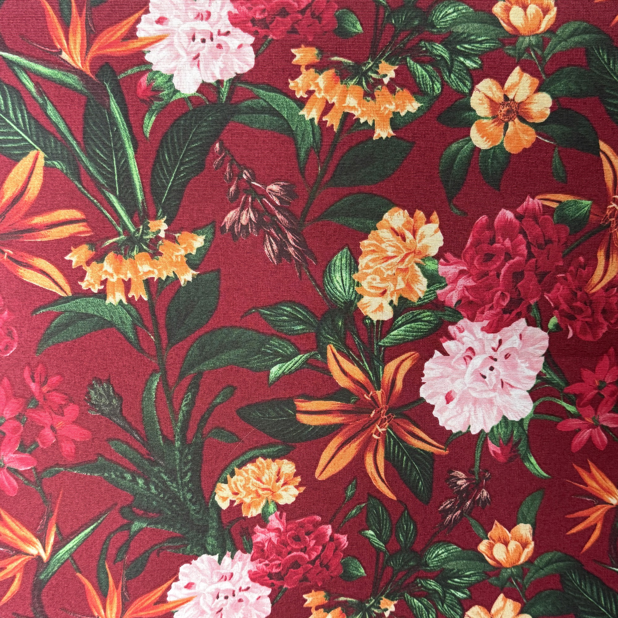 tecido acquablock tropical vermelho