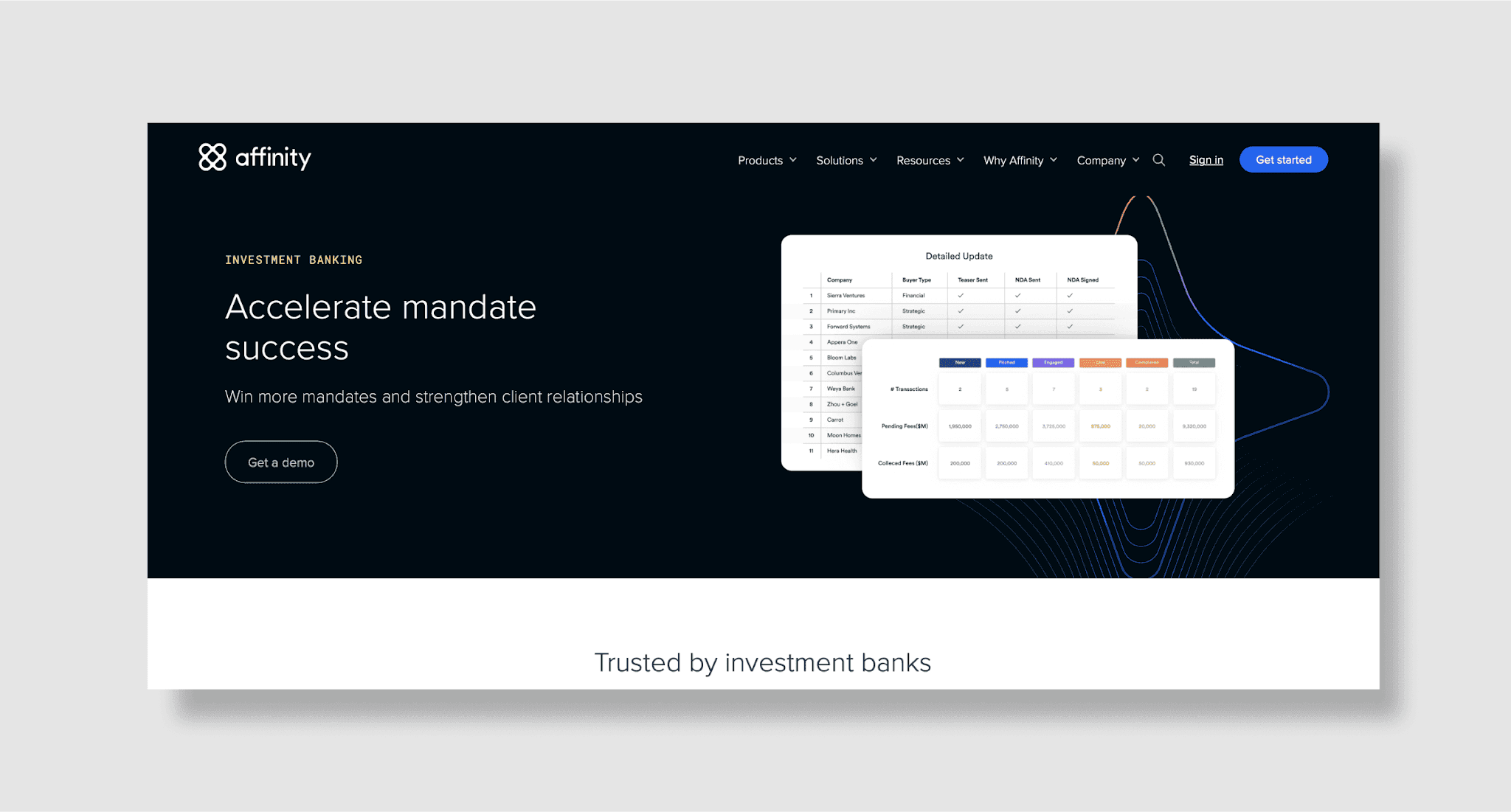 Affinity CRM Homepage