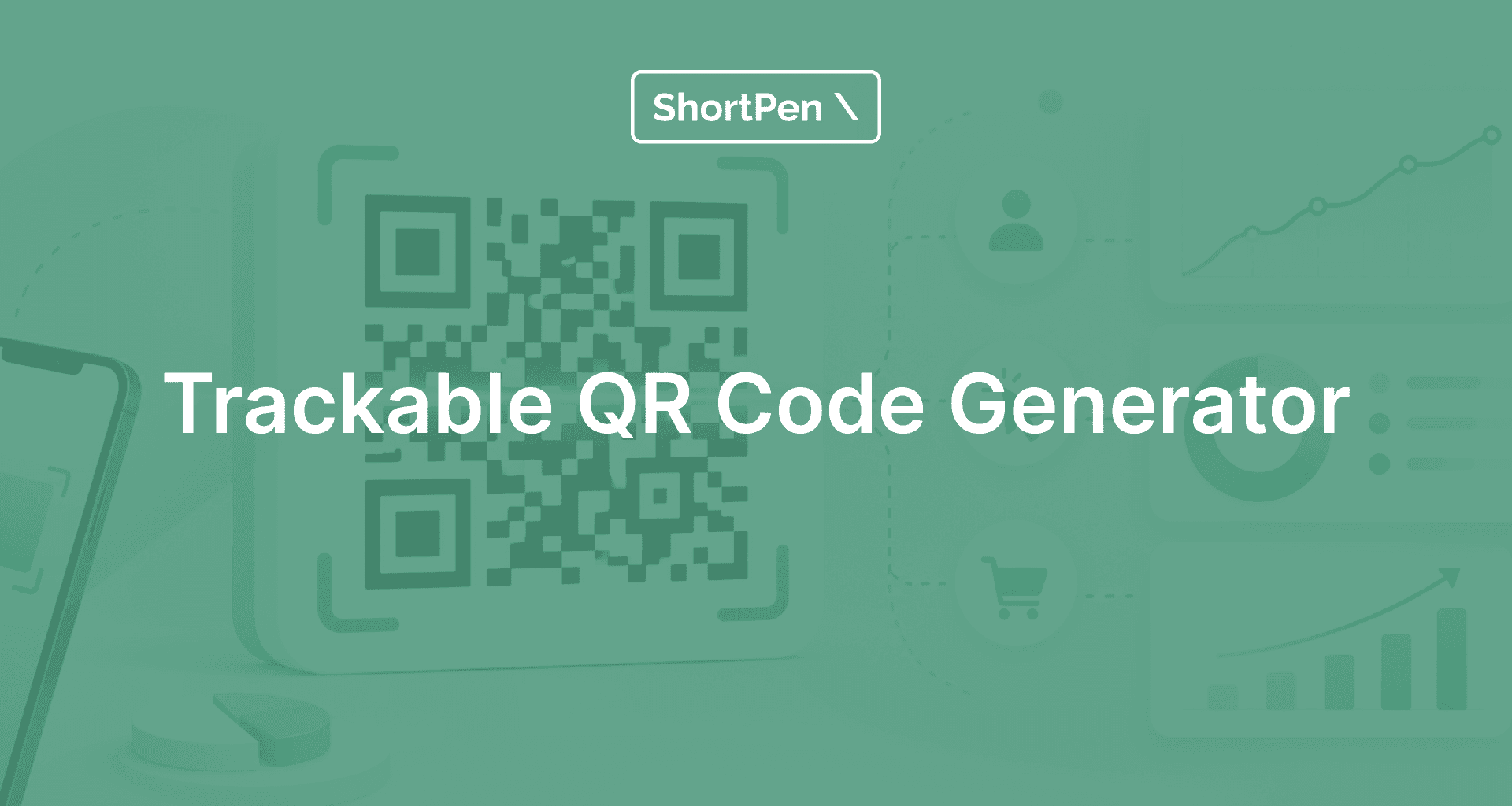 Green graphic featuring "Best Short.io Alternatives" text and ShortPen branding. A large stylized "S" icon is surrounded by smaller, similar icons.
