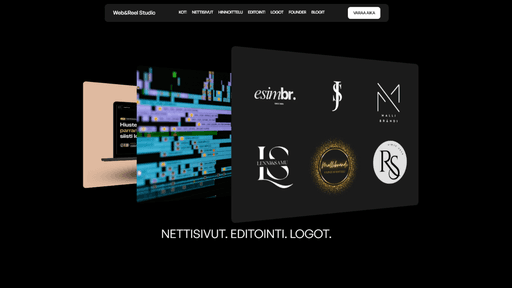 Yrityksen visuaalinen ilme ja logot esillä verkkosivuprojektissa