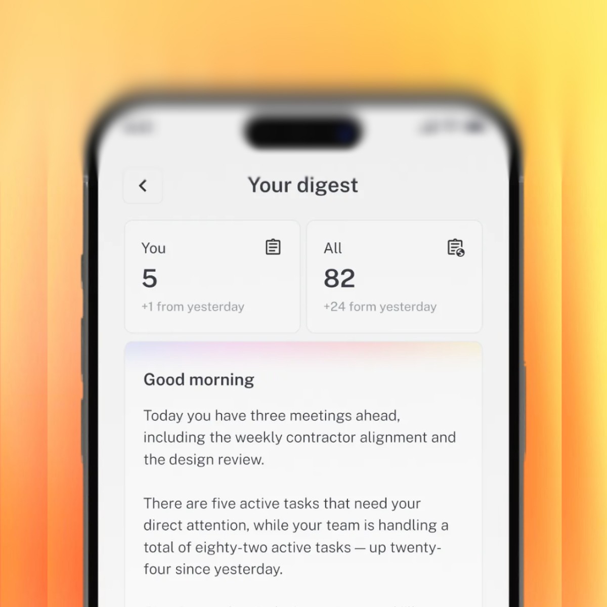 Bird mobile view of app design made by Gneis
