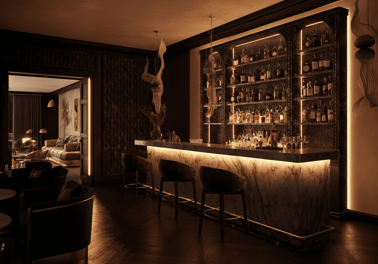 Private bar interior design