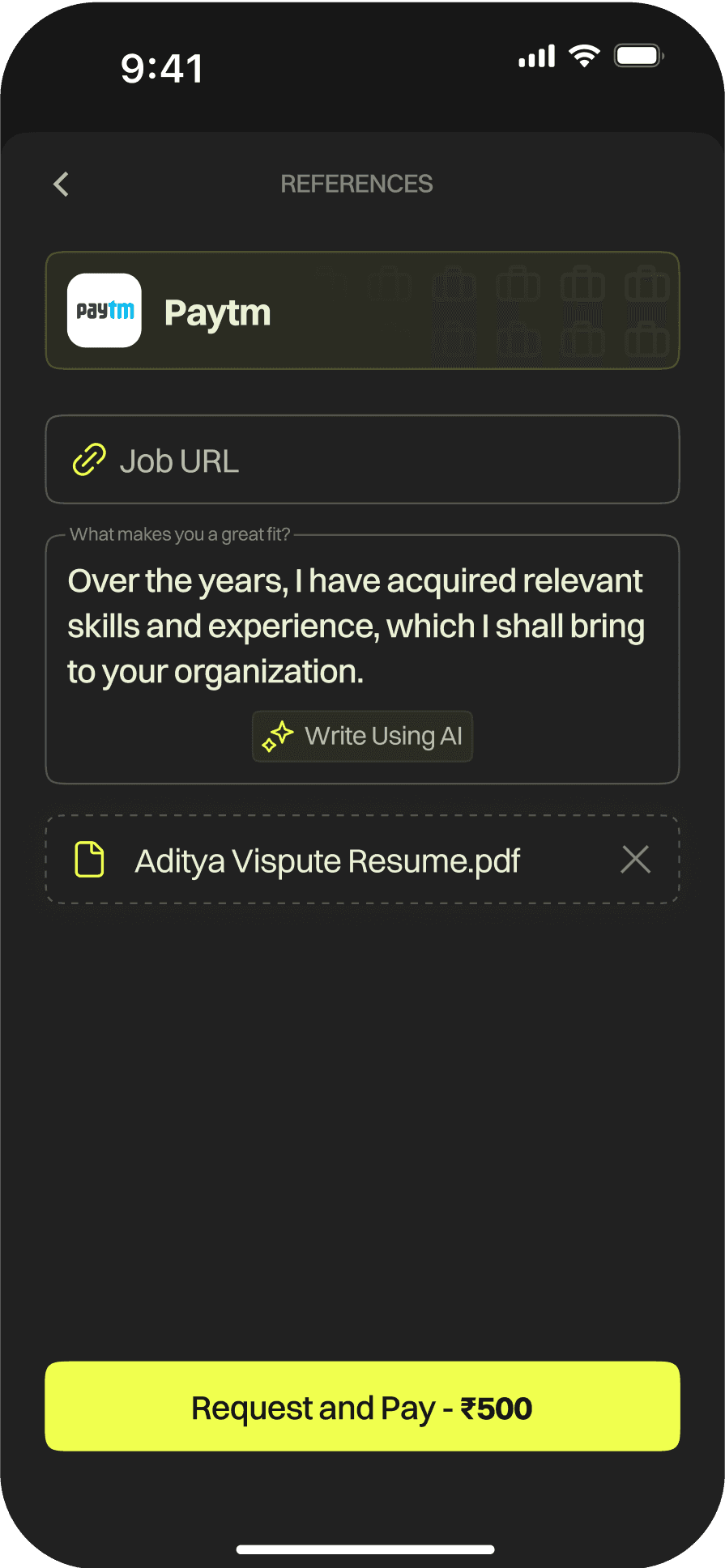 Job referral second step
