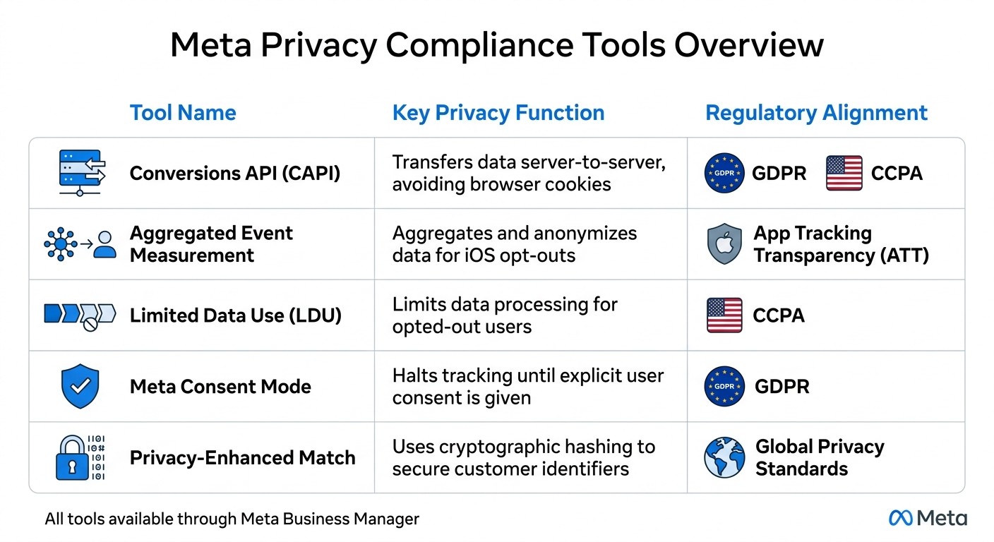 Meta Privacy Tools Comparison: Features and Regulatory Compliance