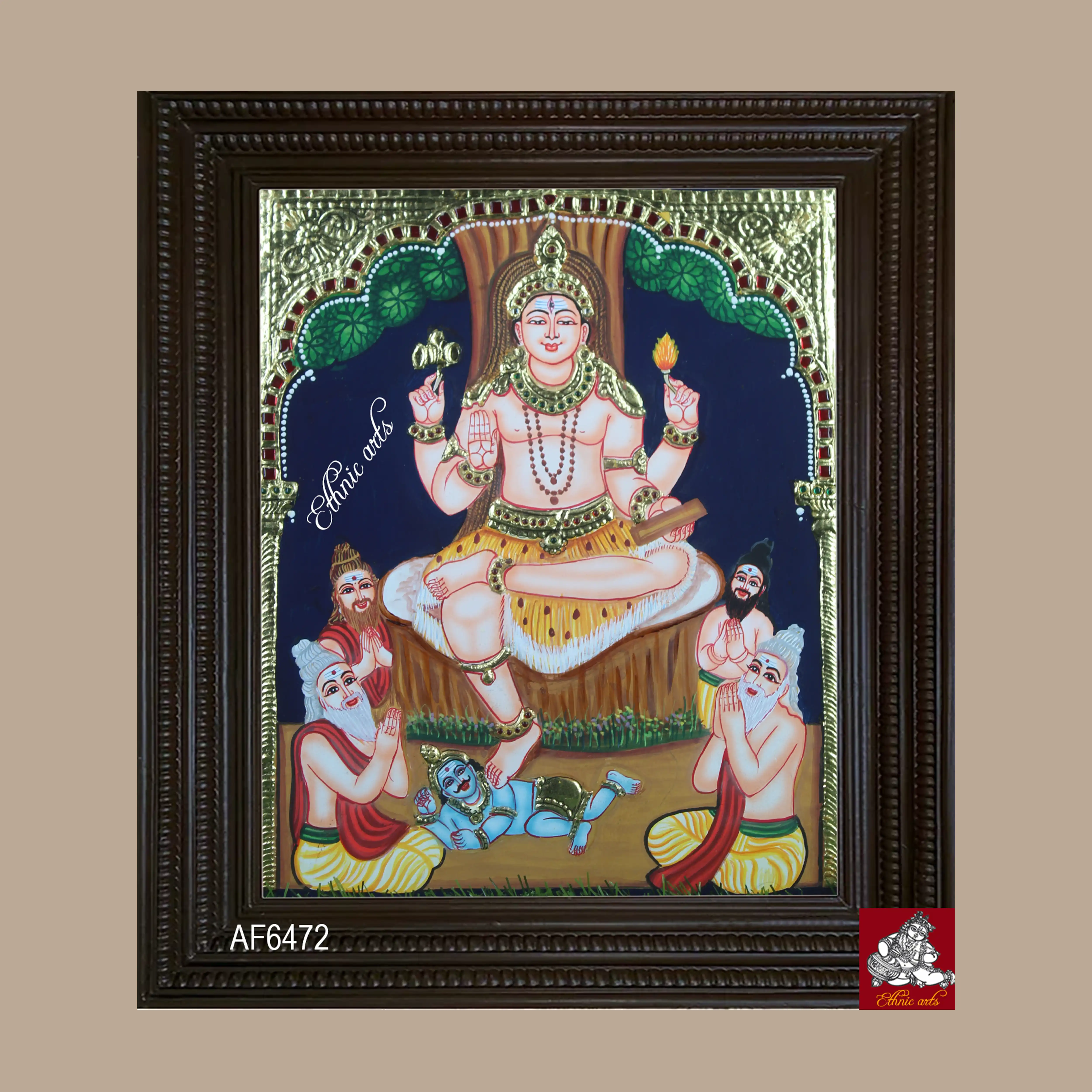 Tanjore Dakshinamurthy Painting 