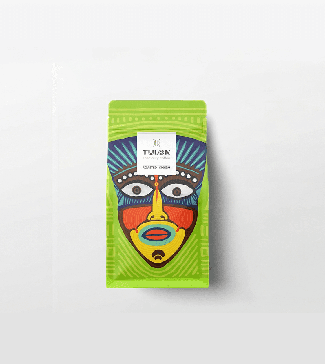 Tulon Kenyan coffee brand identity by BMEG, featuring earthy sophisticated tones, cultural accents, and AI-driven product photography that celebrates ancestral heritage and origin pride.