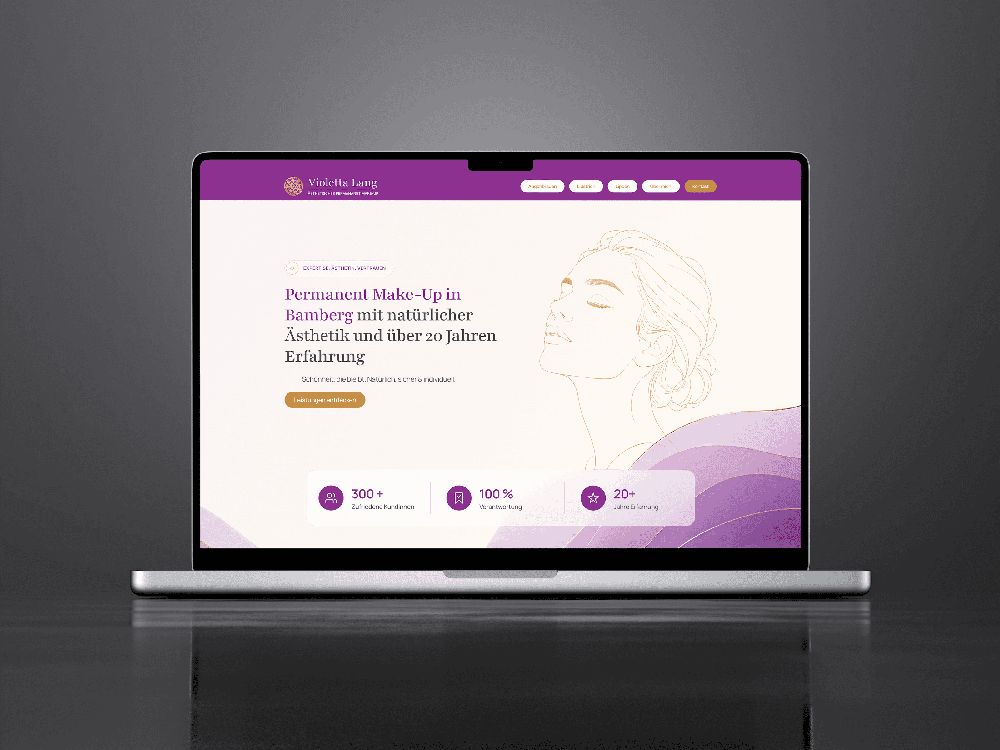 Website-Redesign auf einem Laptop