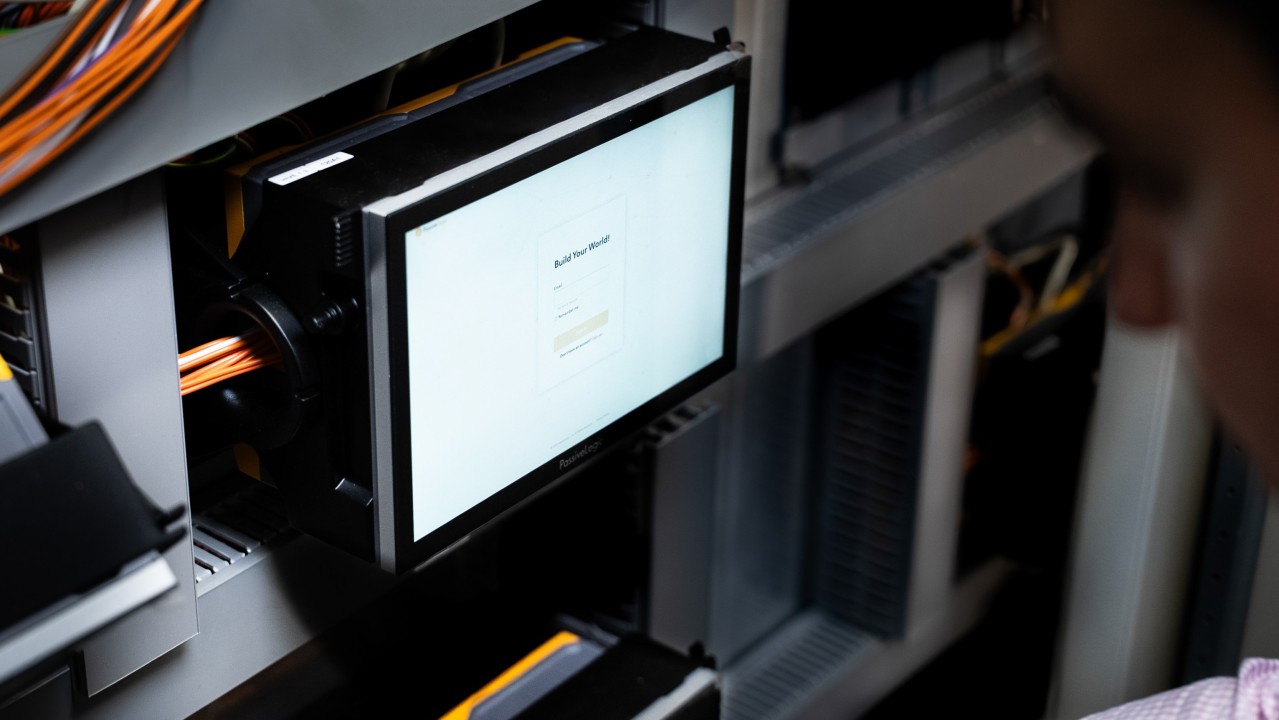 Hive controller installed in mechanical panel