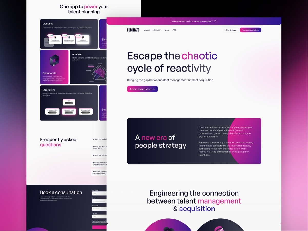 LuminateCG website by AGR Studio