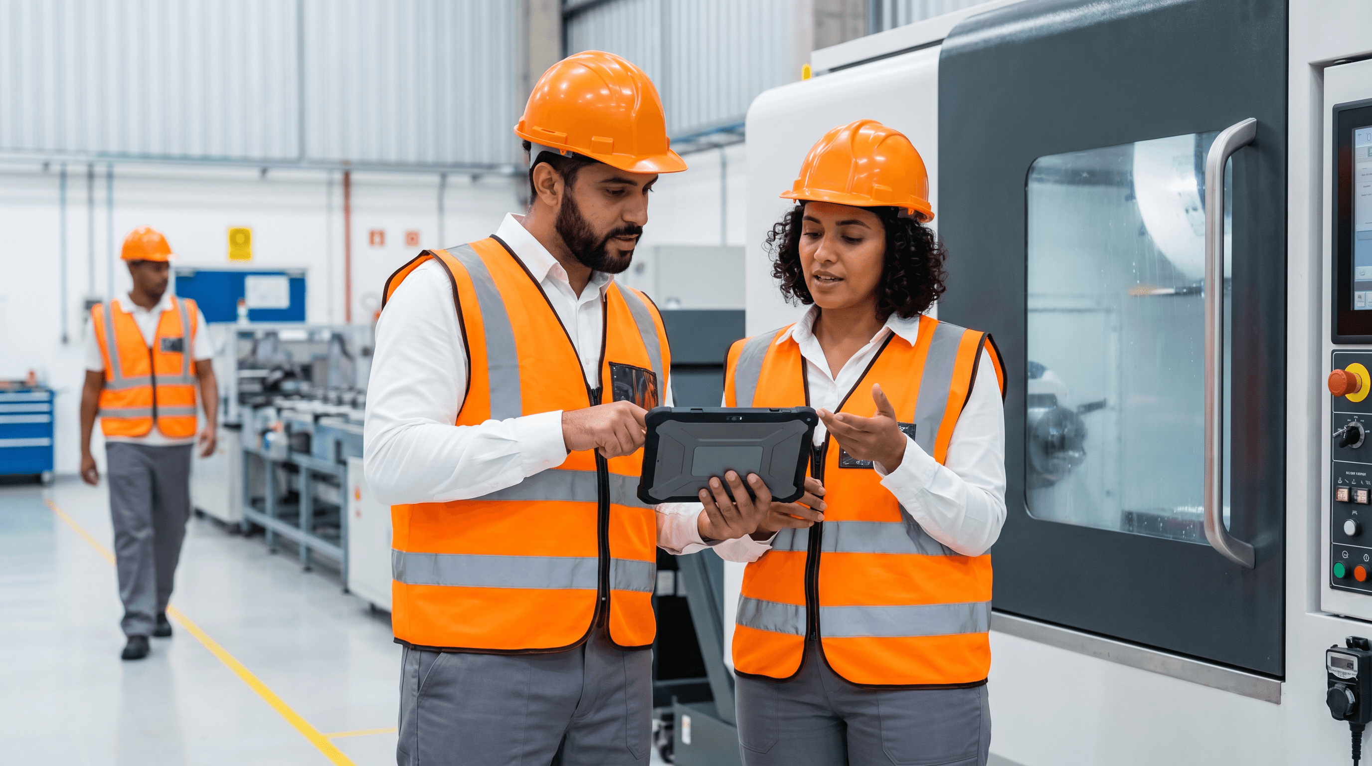 produtor rural em uma lavoura, mexendo em um tablet