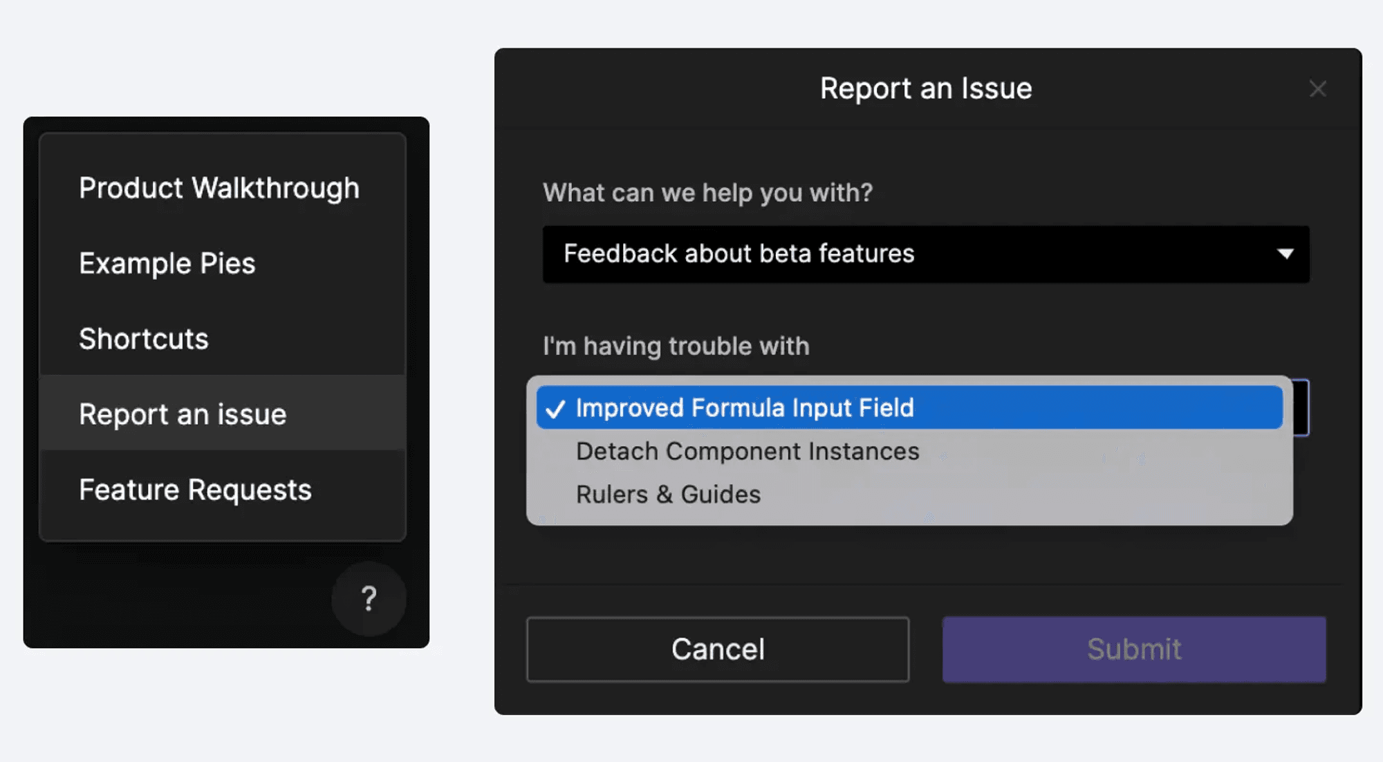{'_type': 'localeString', 'en': 'submit feedback'}