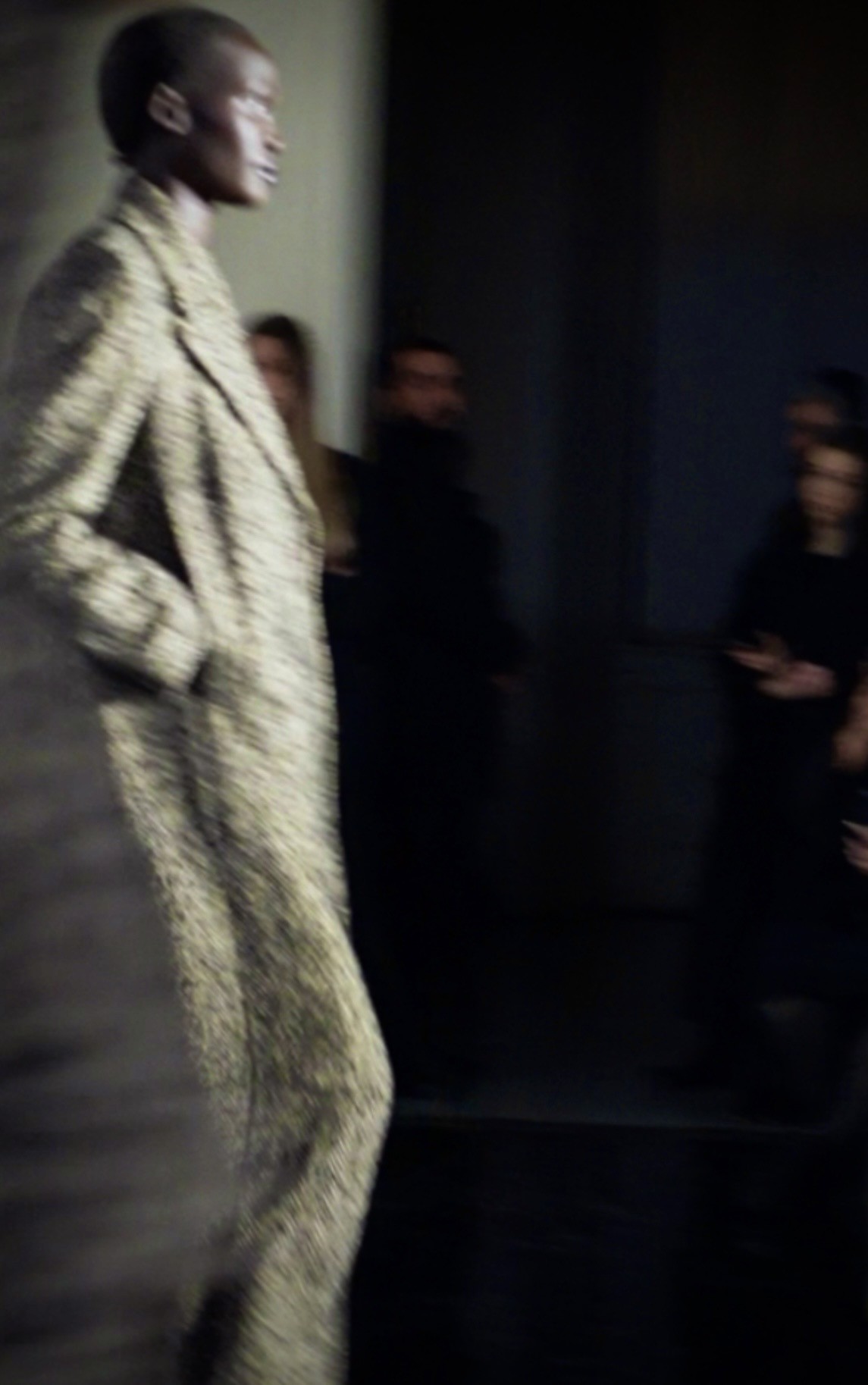 Model walking the catwalk as an example of content production for Noon by Noor.