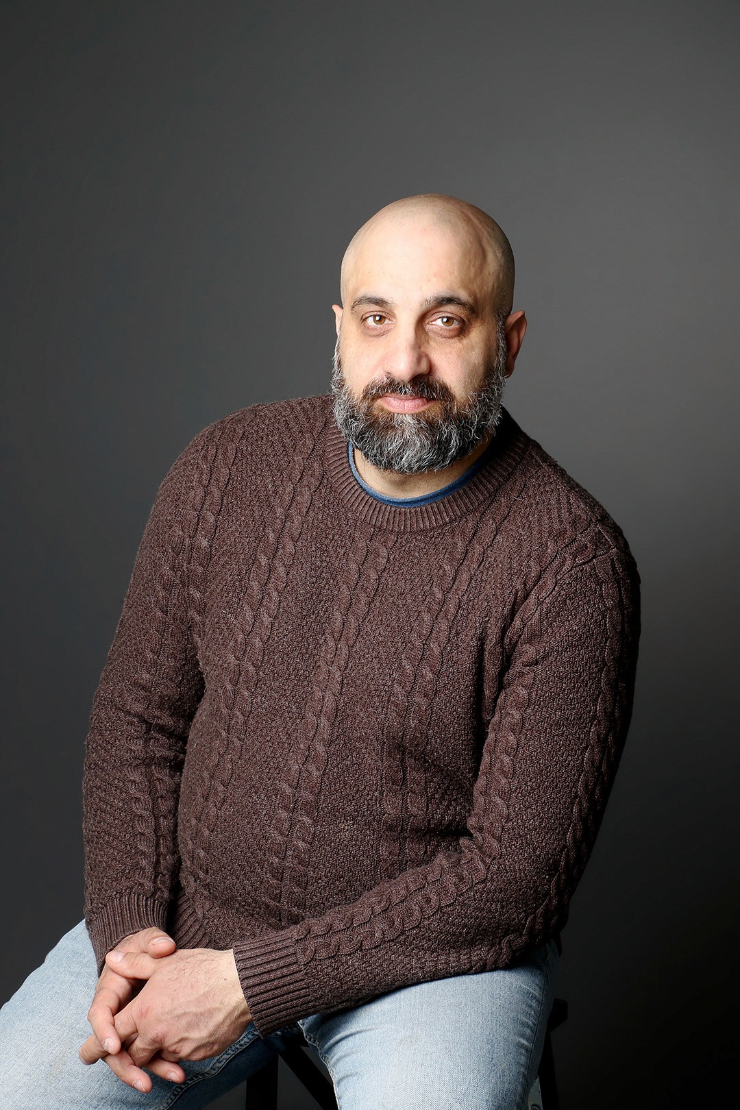 Photographer holding camera