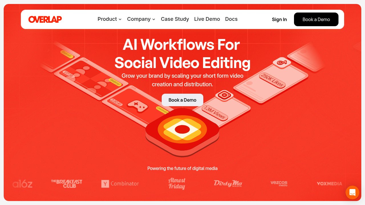 Overlap AI clipping automation platform dashboard for managing multiple clients and campaigns