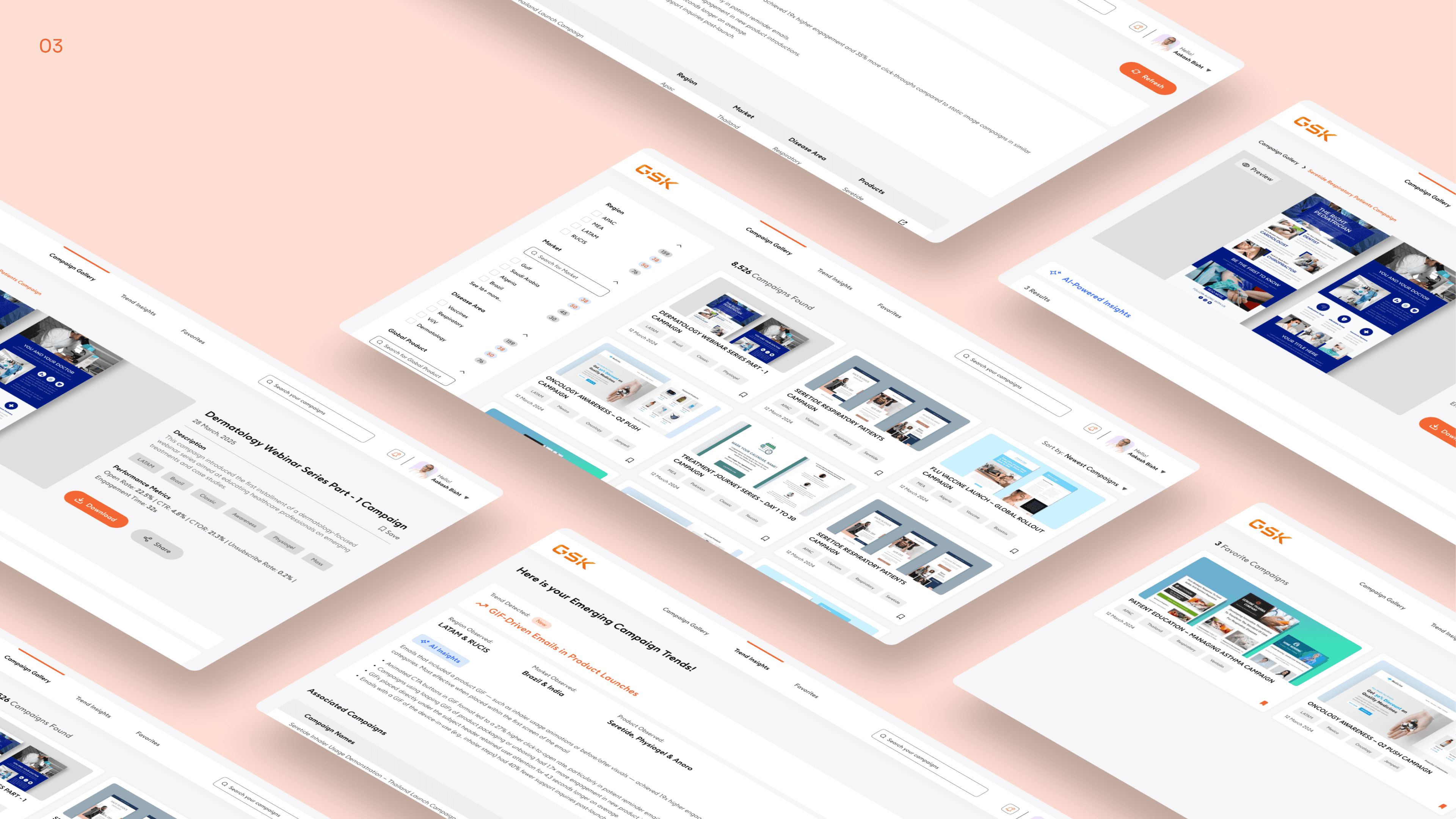 Example work of UI/UX design