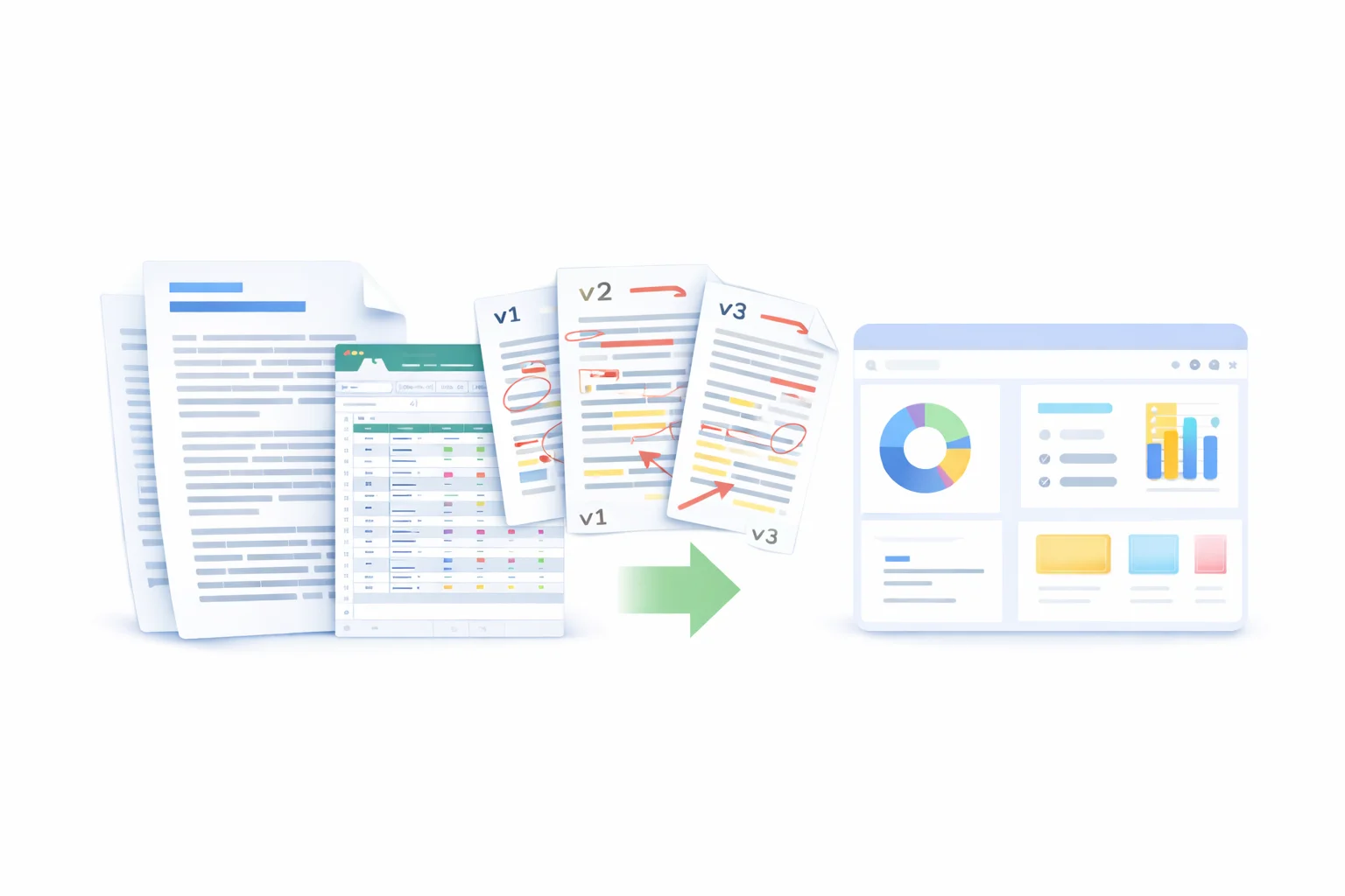 Reformatage de procédures et documents pour documenter un processus métier