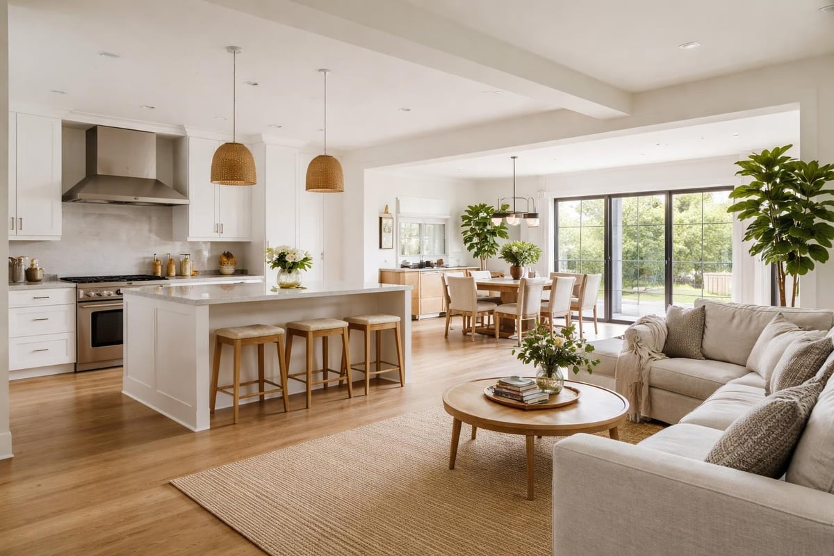 Open floor plan layout