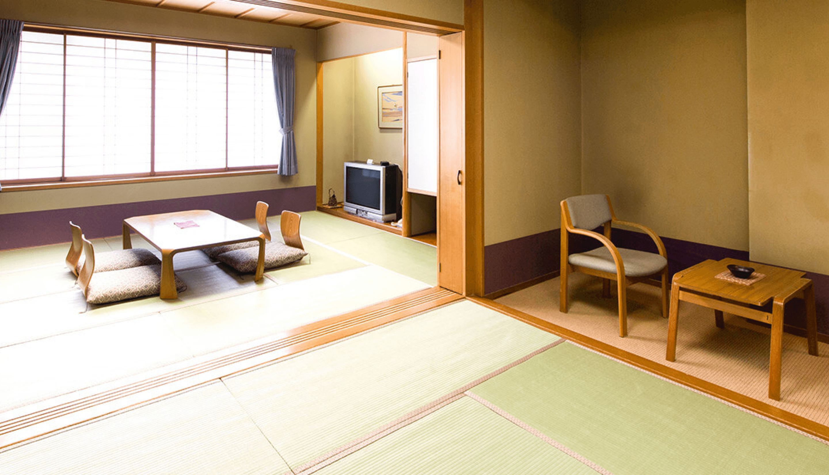 A room with a tatami floor