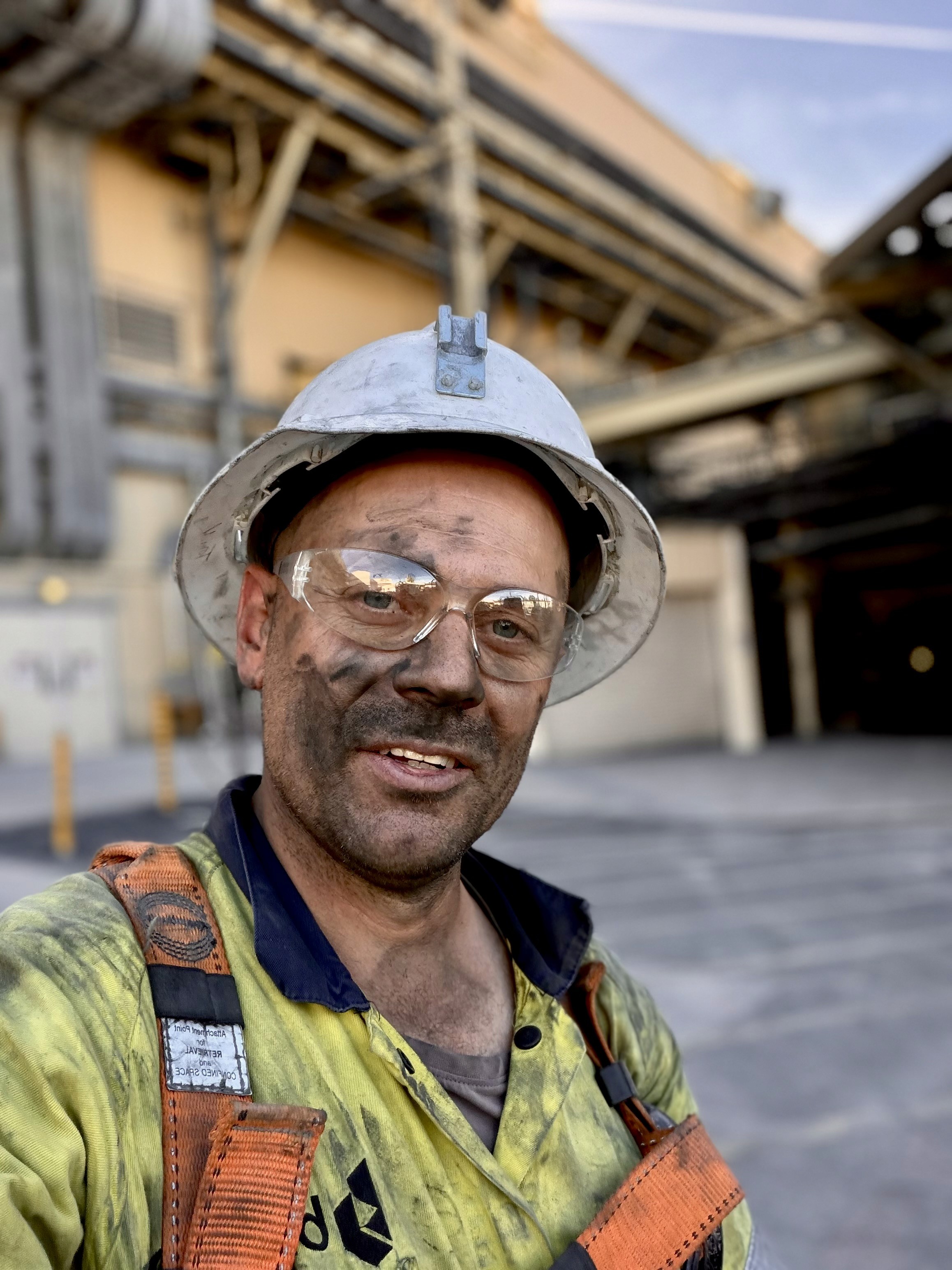 Tom Woodward at work in the mining industry. Photo supplied by Tom Woodward.