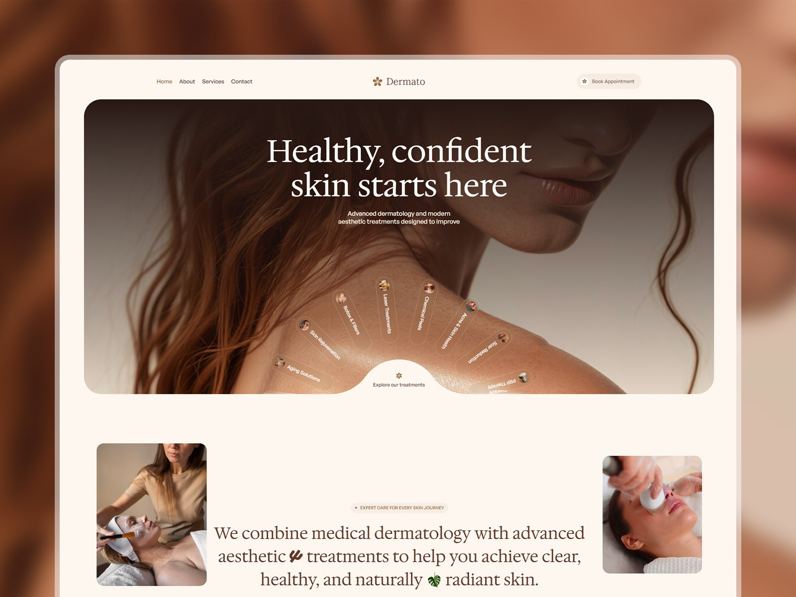 Dermato — 现代专业医疗健康网站设计灵感