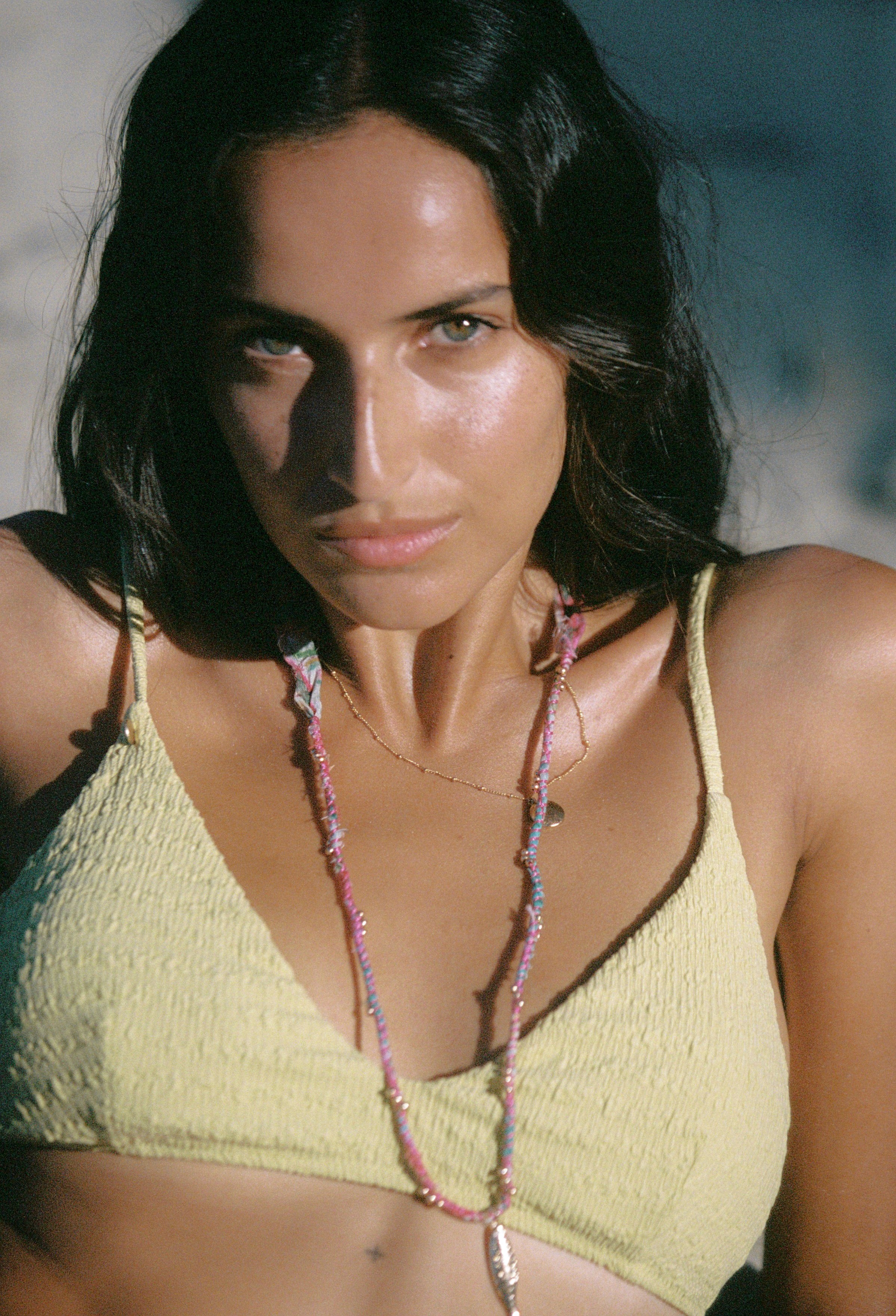 Stylish model in crowd